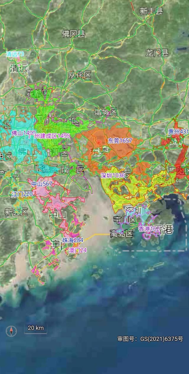 粤港澳大湾区未来10年经济,粤港澳大湾区黄金内湾地图