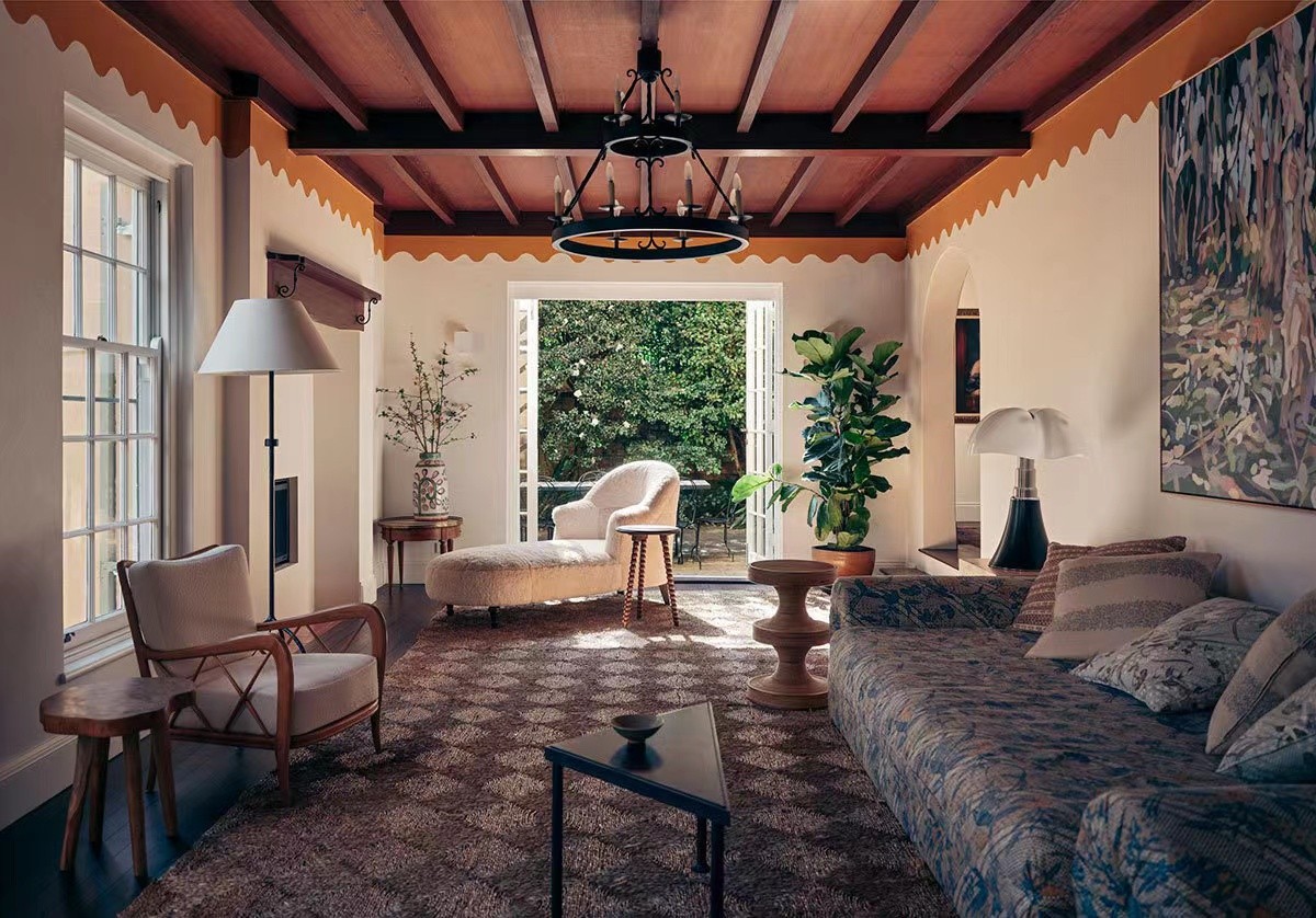 简约地中海风卧室,160平浪漫法式风住宅优雅范十足