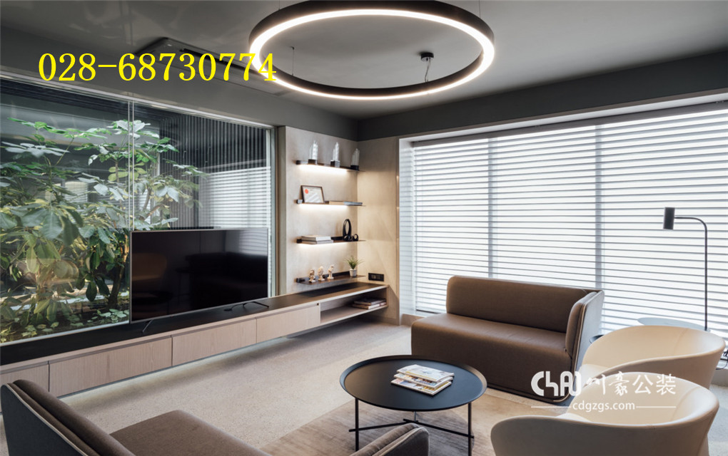 办公室现代轻奢装修案例,现代总裁办公室装修效果图