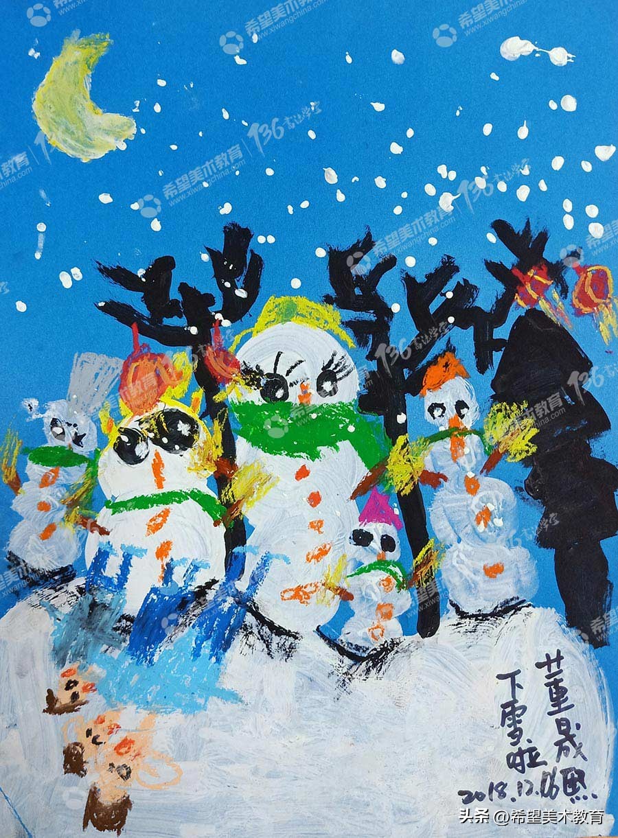 富有童年趣味的美术作品,童真童趣绘画作品展示