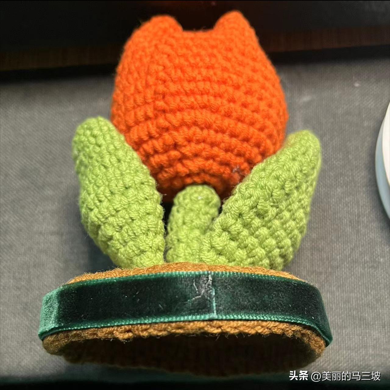 郁金香花朵收纳盒编织教程,郁金香的盆栽的钩织教程