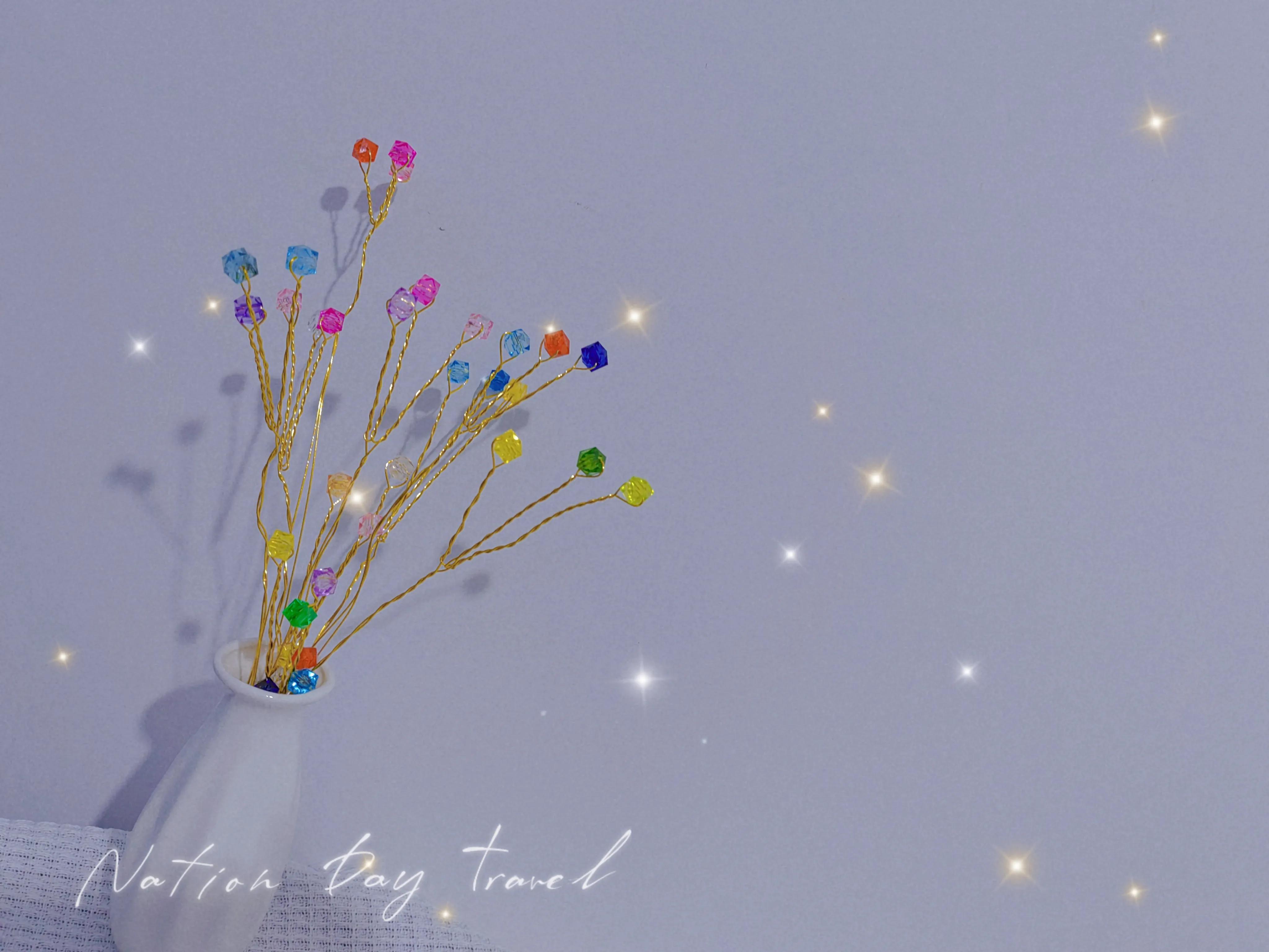 手工串珠花样图片花瓶,手工串珠花朵大全视频