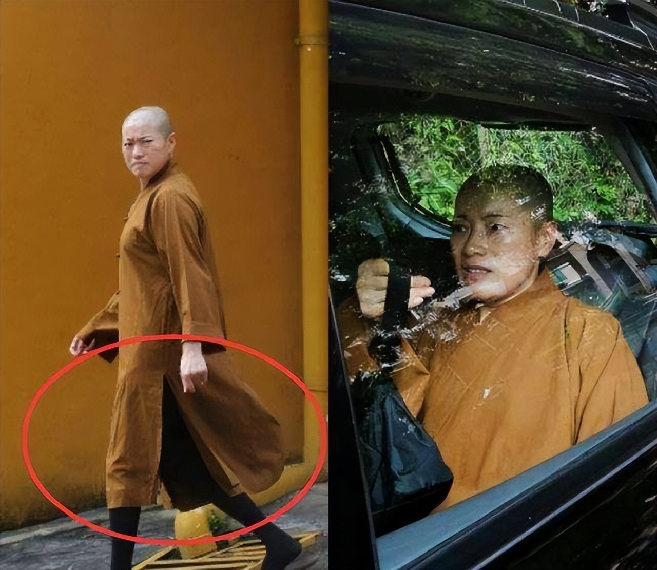 女住持白天拜佛晚上偷和尚，穿*袜丝**戴假发，开百万豪车住千万别墅