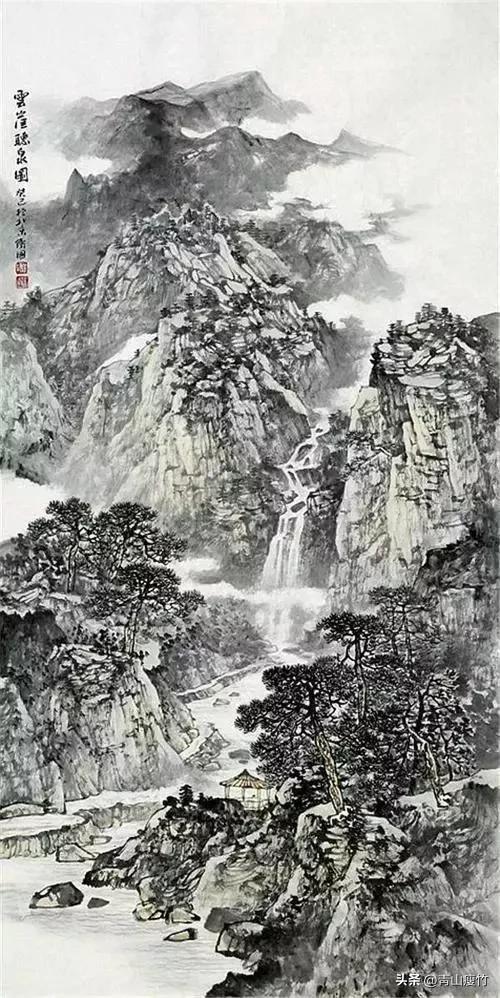 集名家精品山水画70幅欣赏,陈学良山水画精品欣赏40幅