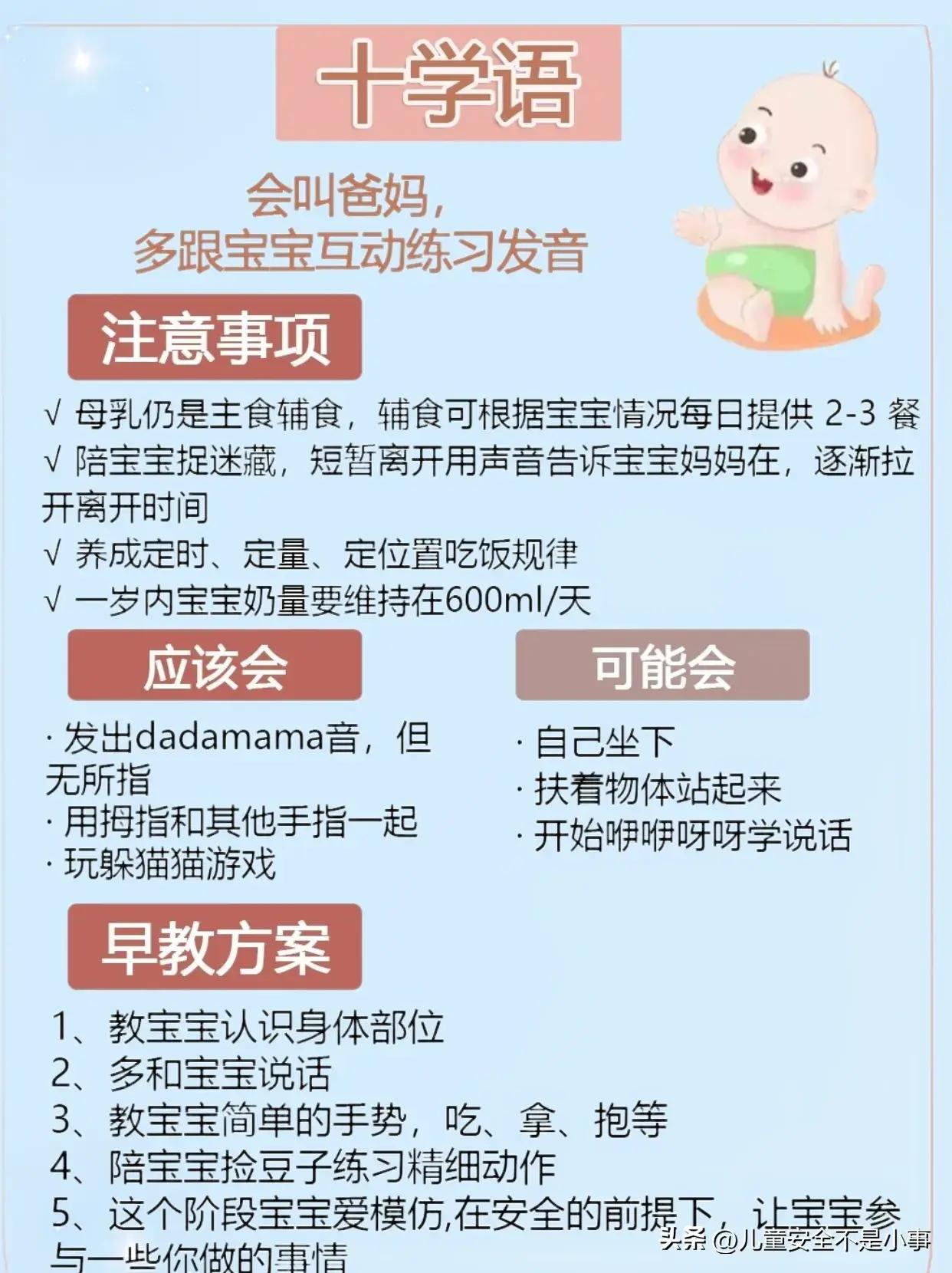 0-12月发育规律和早教,0到1岁孩子早教启蒙规划