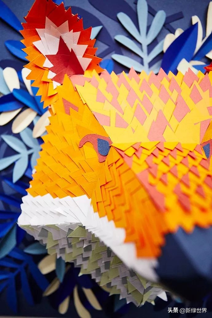 纸艺作品绘画,千变万化的纸艺术作品