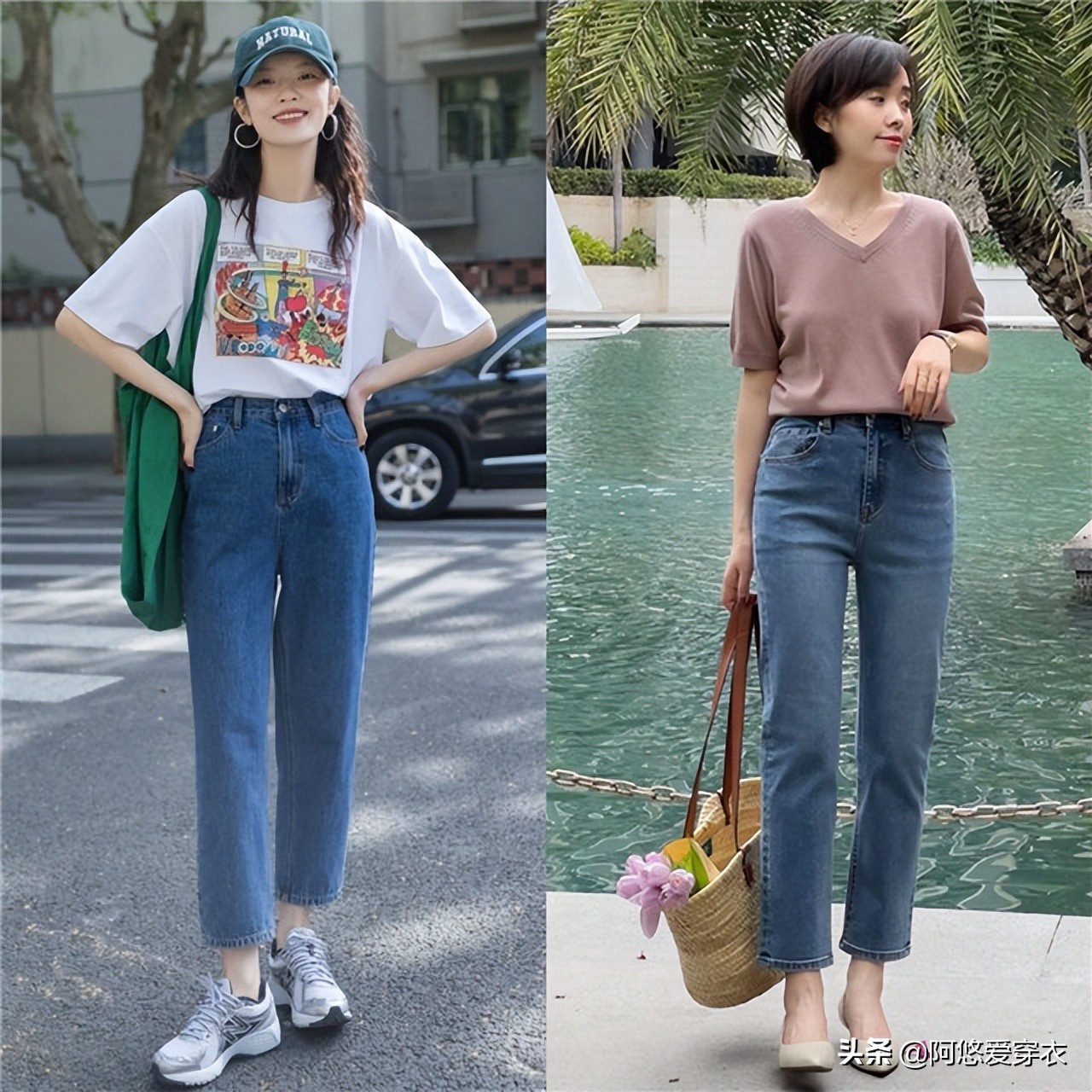 九分裤牛仔阔腿裤秋冬,显瘦阔腿裤推荐冬季九分裤