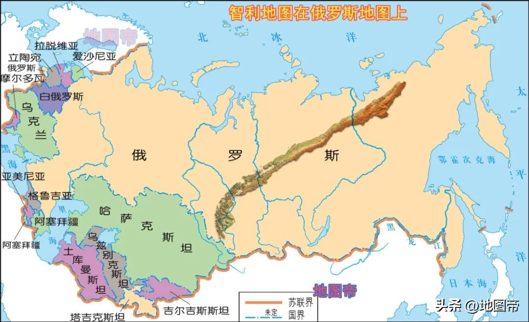 哪个国家的版图能装下智利,哪些国家的地图能装得下智利