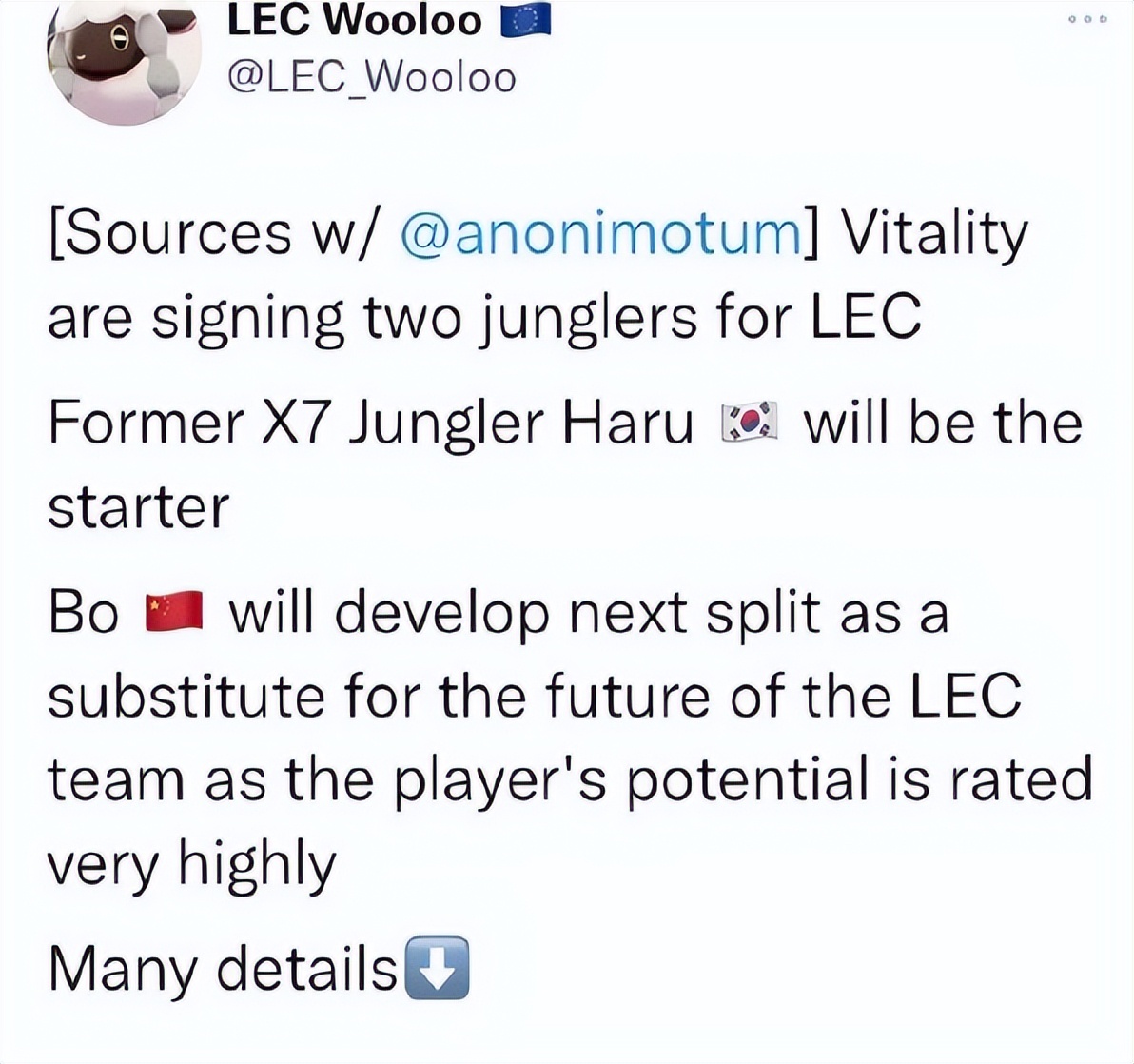 Bo前往北美无果后,外媒爆料或将去往小蜜蜂战队?明年登场比赛