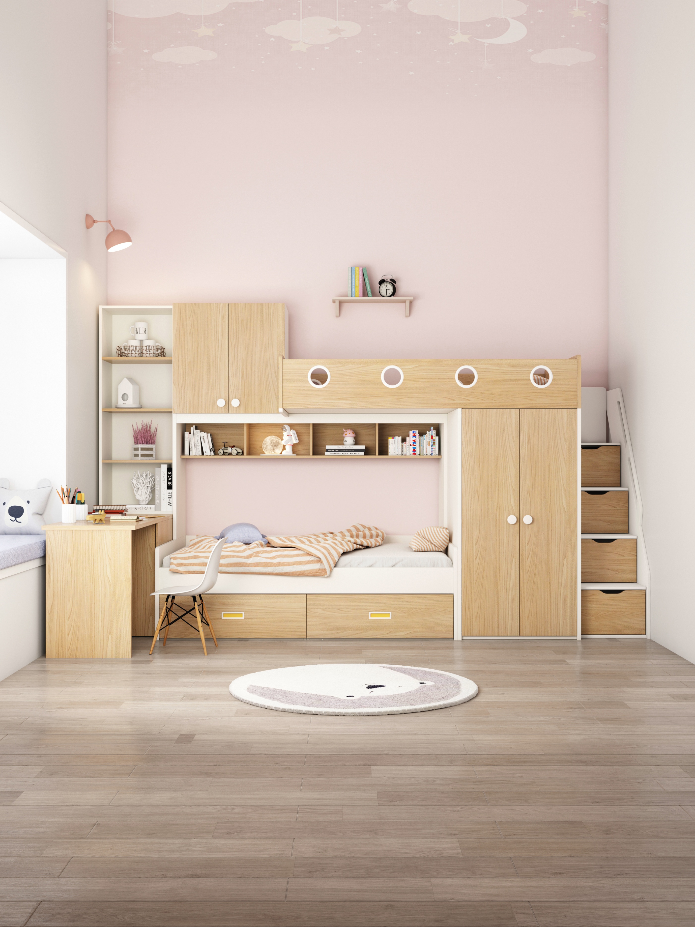 9平米的房间上下床设计带飘窗,9平方设计上下床多少钱