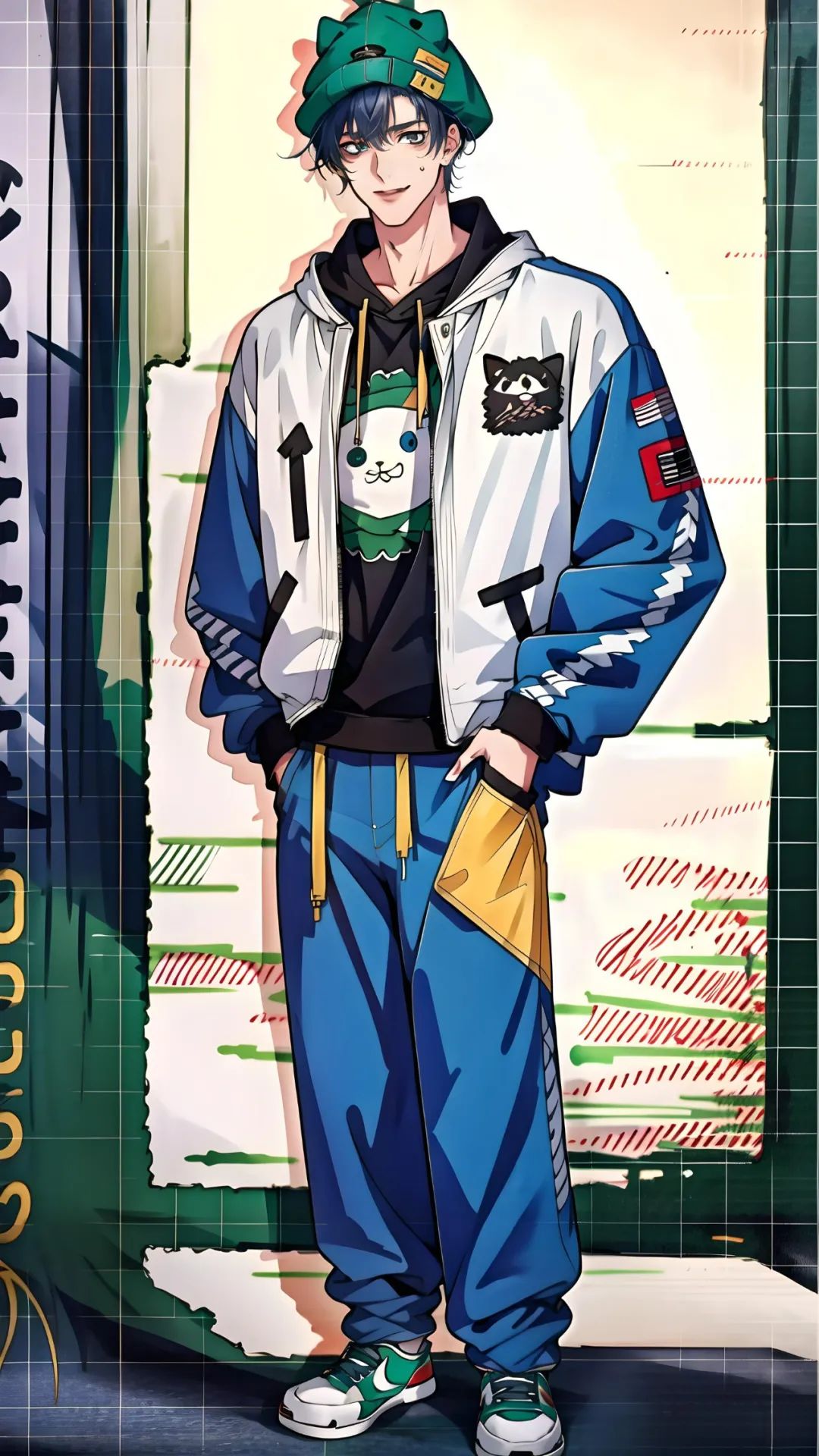 ai绘画二次元漫画人物,ai绘画旧漫女孩