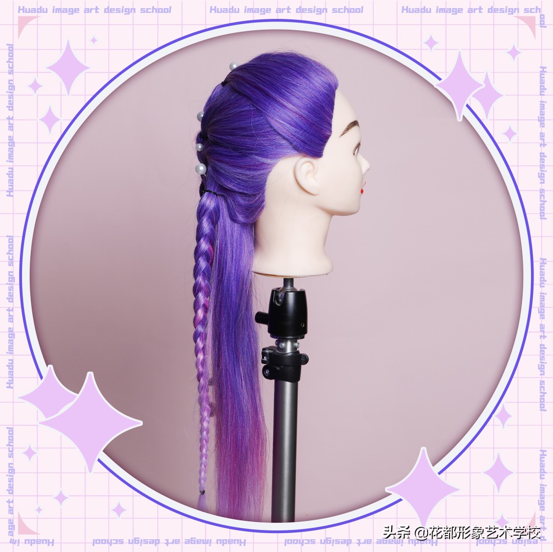 唯美学生编发教程,学化妆学美甲来花都