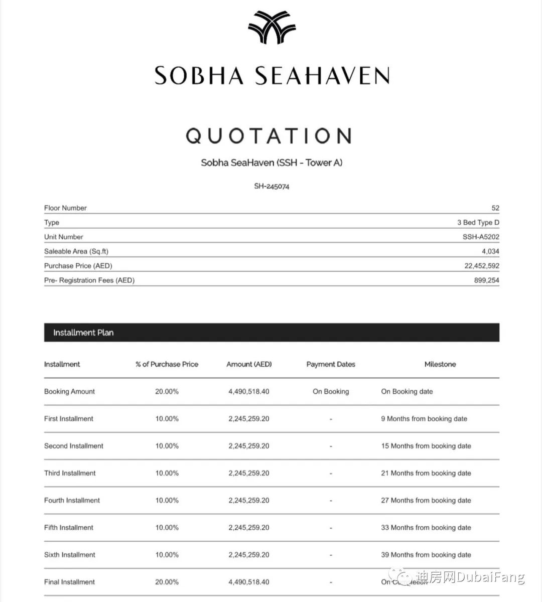 “海景超稀缺大平层极致限量发售”SOBHASEAHEAVENSKYEDTION