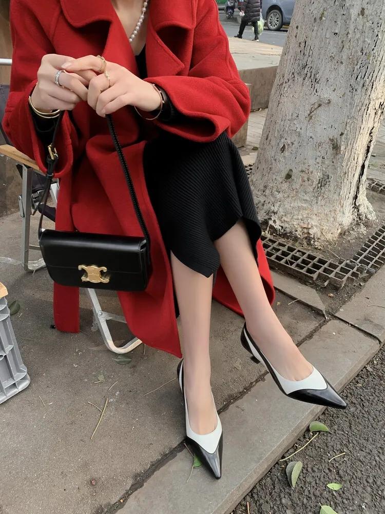 法式设计师款鞋,法式尖头单鞋设计师