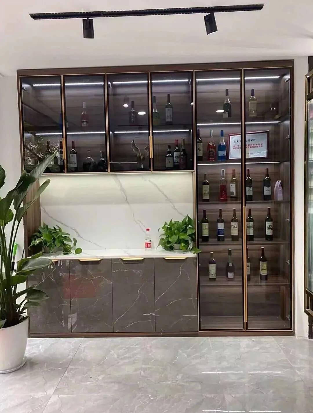 20公分酒柜样式效果图,新中式酒柜实拍图