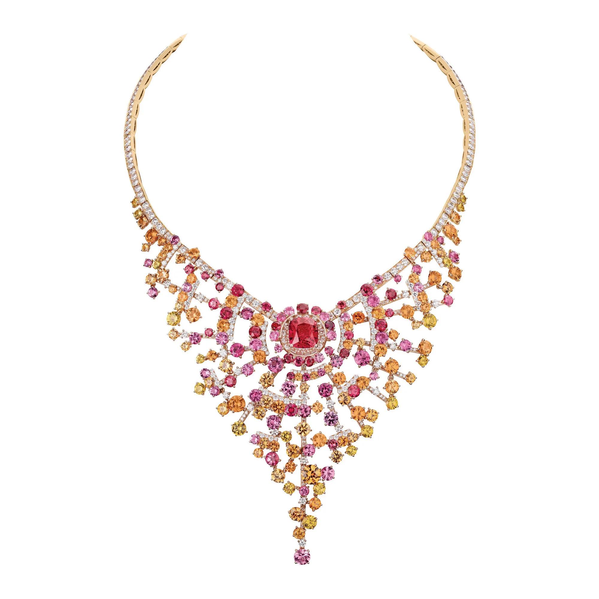 香奈儿玫瑰金项链套装,香奈儿首饰全套中古系列