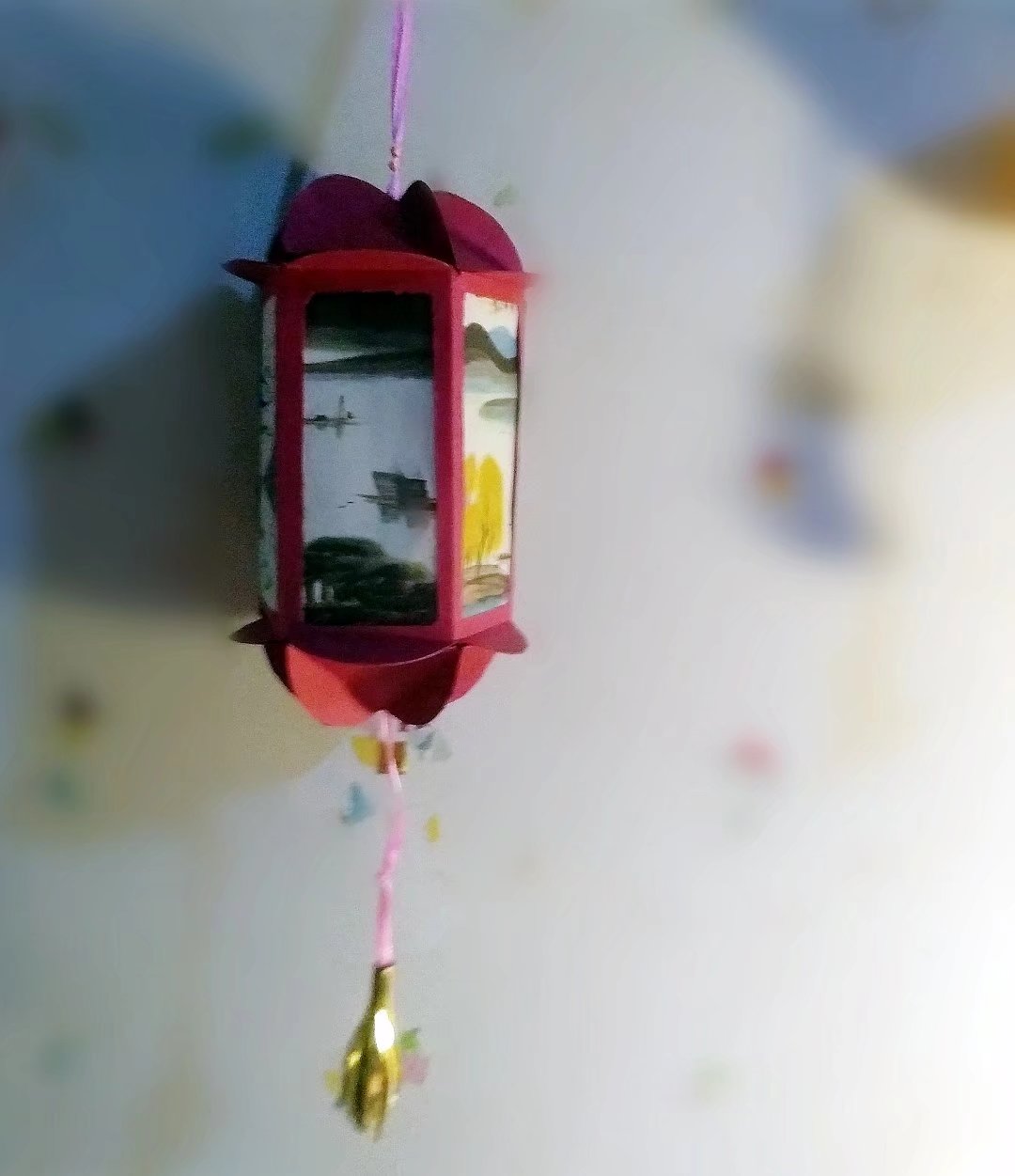 简单古风小学生自制灯笼手工,一次性筷子改造古风灯笼制作步骤