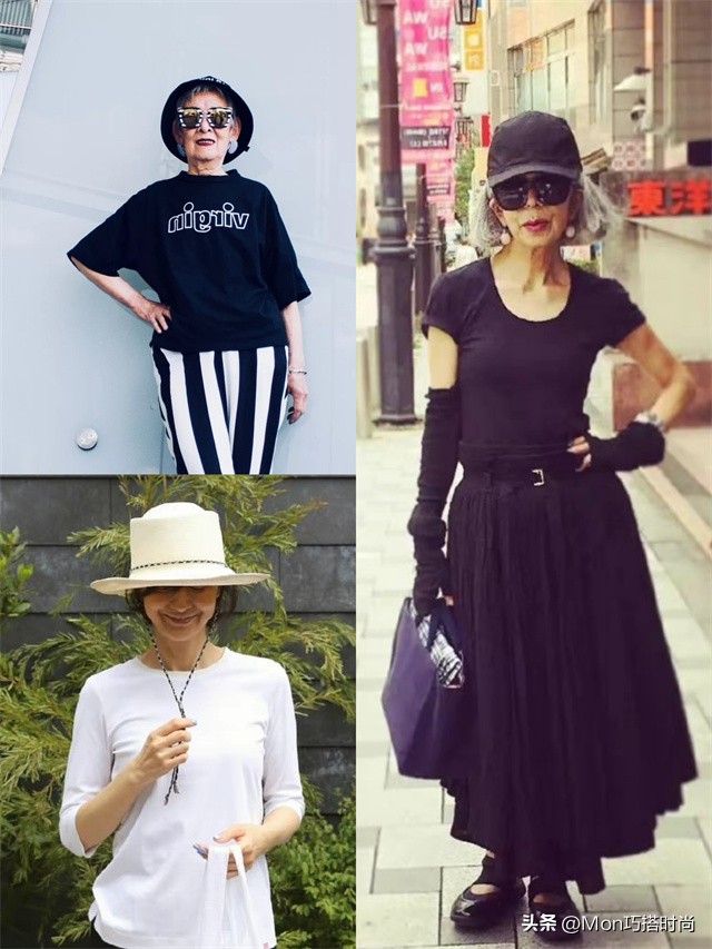 日本奶奶告诉你:女人老了,少披丝巾配裤子,裙子+帽子更显气质