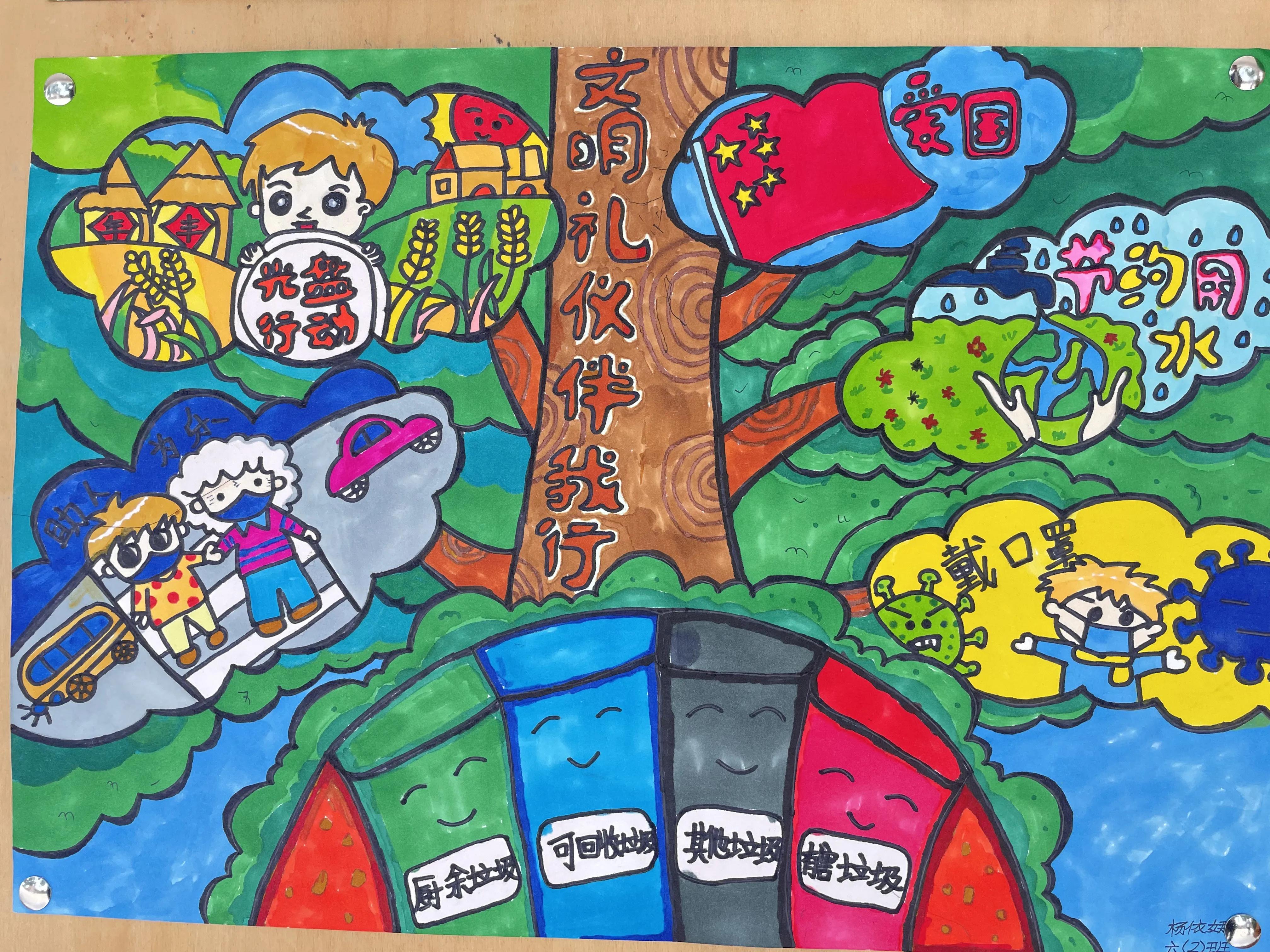 守则规范伴我行征文300字,小学生文明守则手抄报