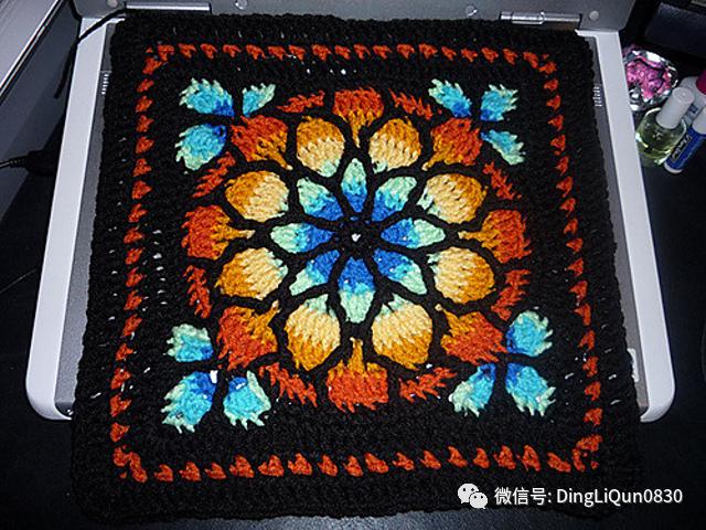 钩针编织教程简单好看毯子,一片式钩针沙发毯图解