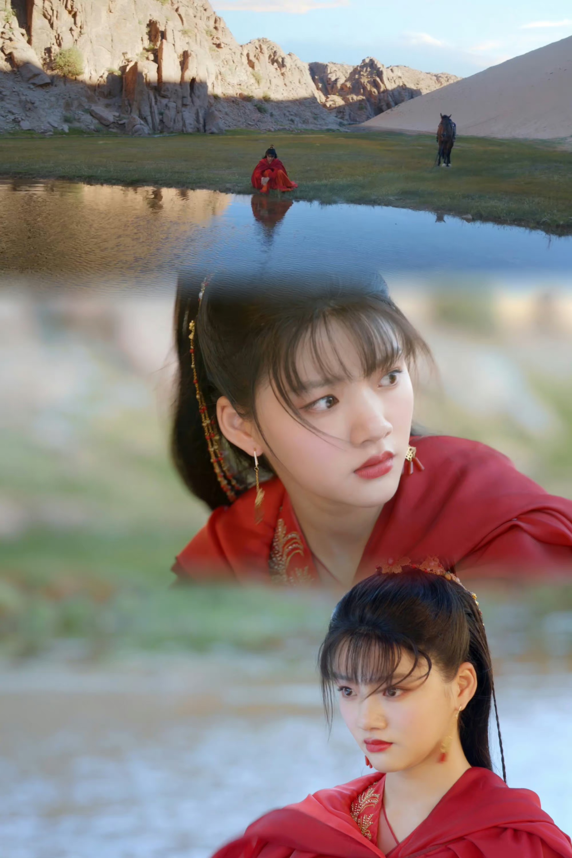 杨颖王楚然任敏霸屏,任敏新造型齐刘海