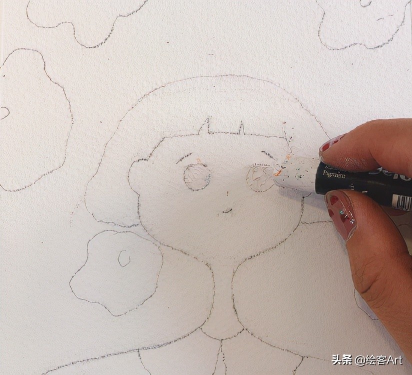 治愈了一切的不可爱图片,油画棒森系小清新插画