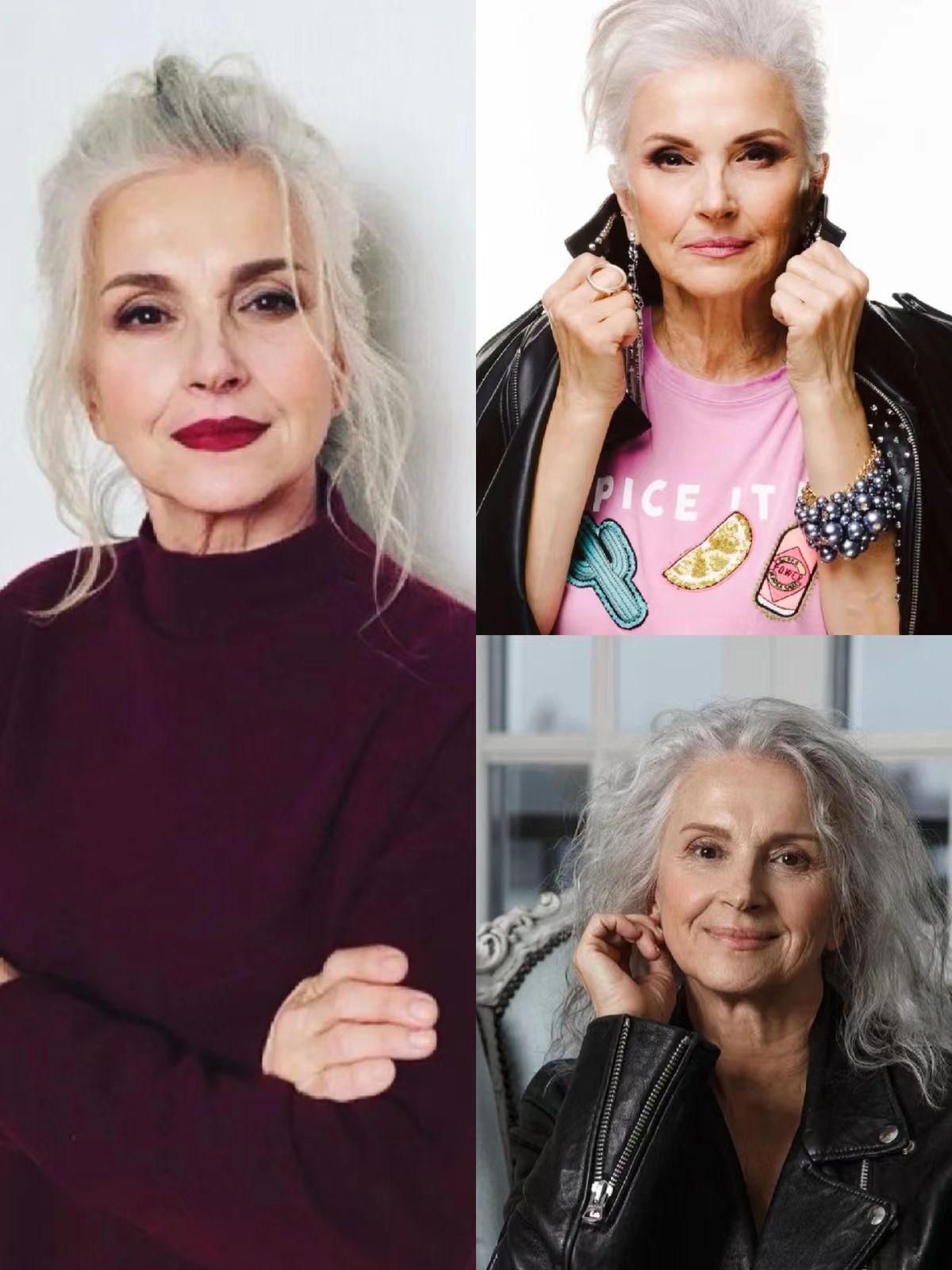 盘点潮流老奶奶穿搭,国外老奶奶牛仔时尚穿搭