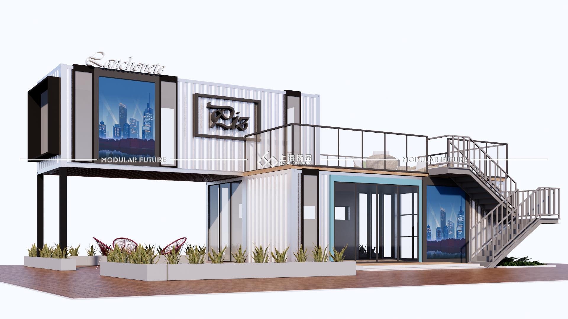 集装箱式办公室设计,阁楼式集装箱办公室