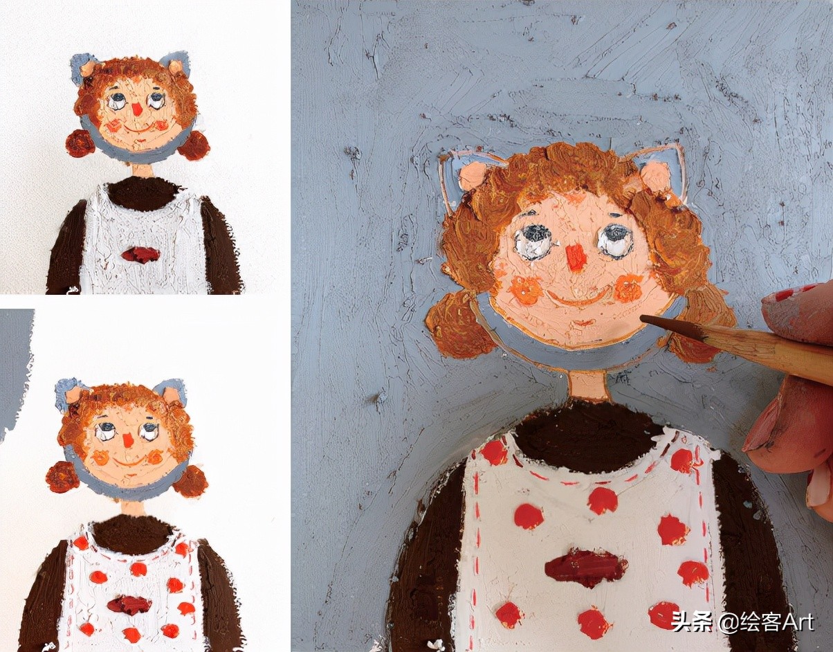 治愈了一切的不可爱图片,油画棒森系小清新插画