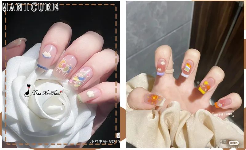 夏日美甲图片清新海底捞,夏日美甲图片清新裸色