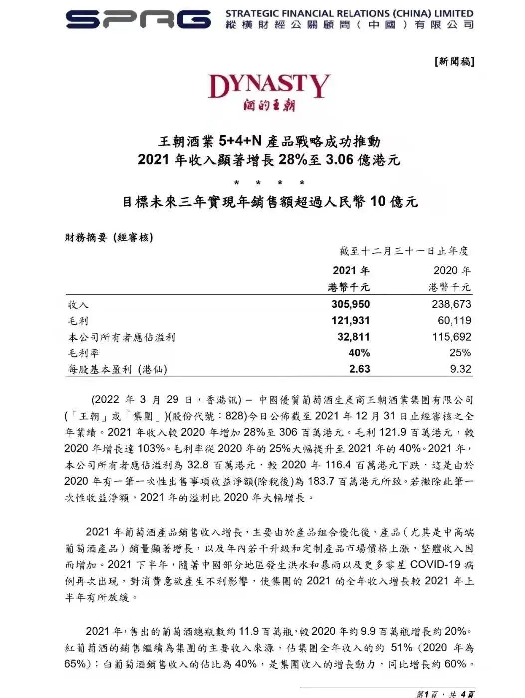 穿过葡萄酒黑障区，王朝年报透出“内生动力”？|知酒读报