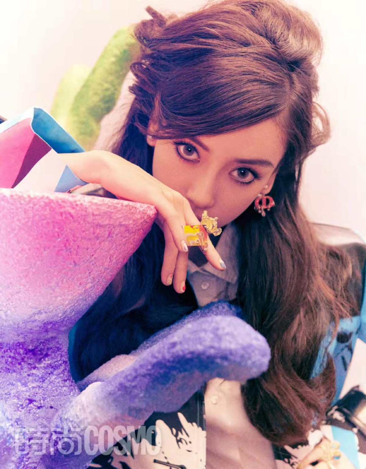 baby复古化妆,baby粉色连衣裙造型图片