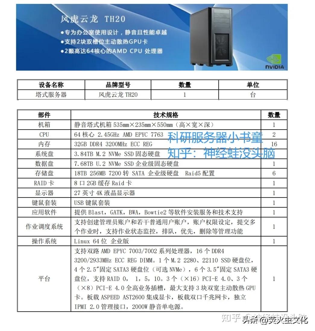 2023基因测序、生物信息分析平台工作站、服务器集群硬件配置推荐