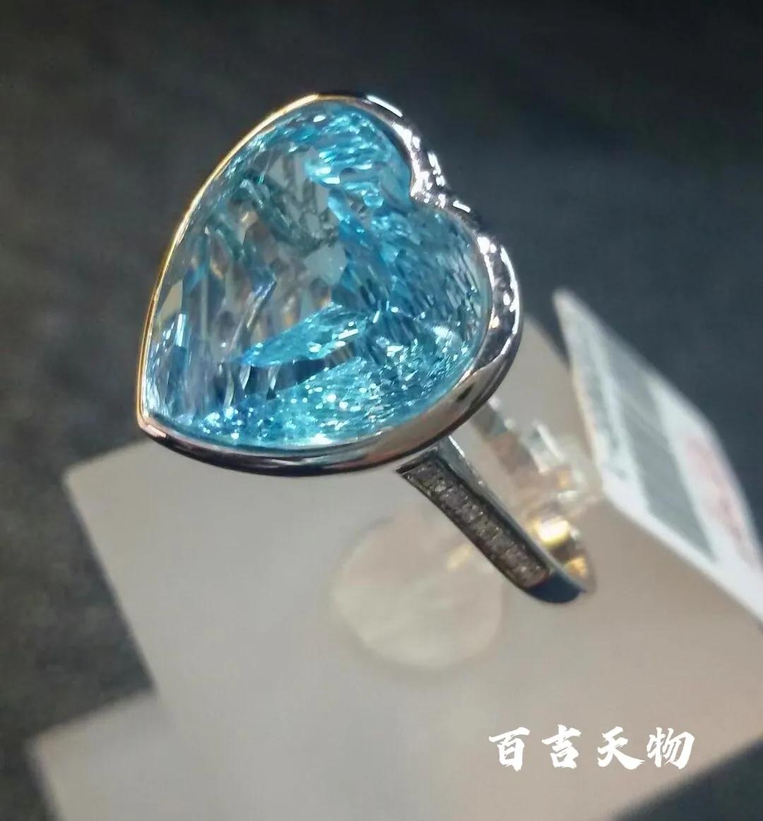 欧洲古董银镶透明水晶戒指,天然水晶石戒指图片