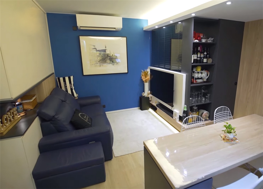 香港一家三口小户型,香港一家人蜗居小户型