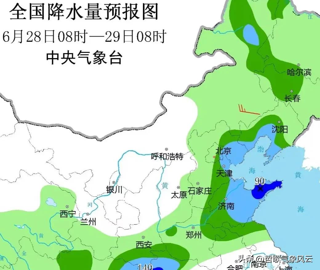 河北未来几天降雨分布图,河北98个站点降雨量达大暴雨级别