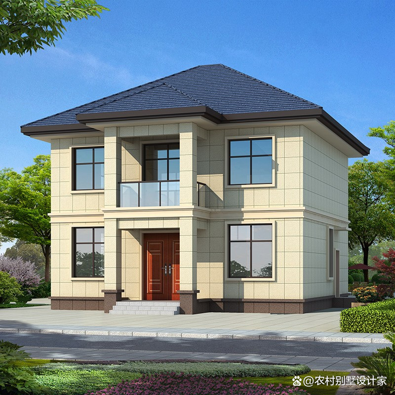 农村自建118平米二层小别墅,农村自建二层小别墅15万元现代风