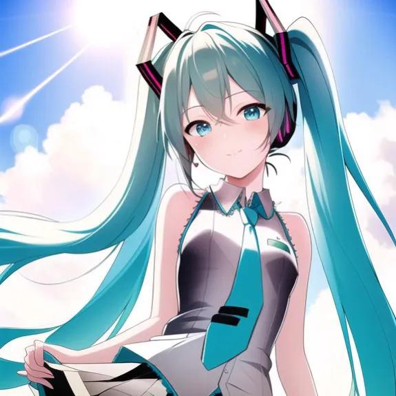 初音未来绘画教程可爱版,ai绘画未来少女