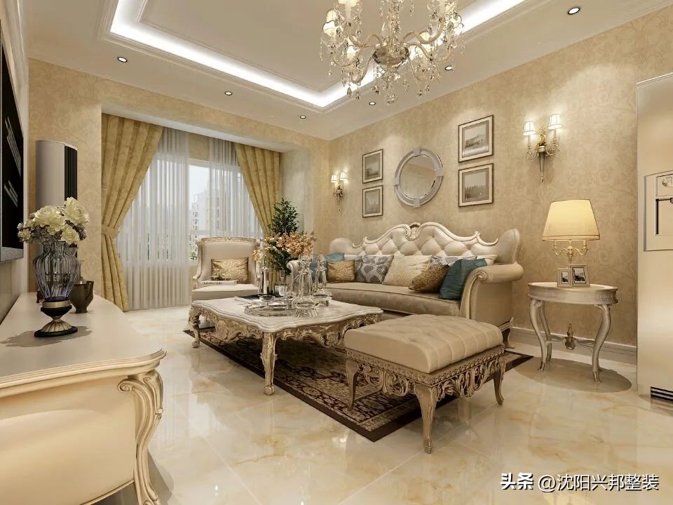 沈阳首创光和城107平装修案例,丰台欧式风格装修推荐哪家