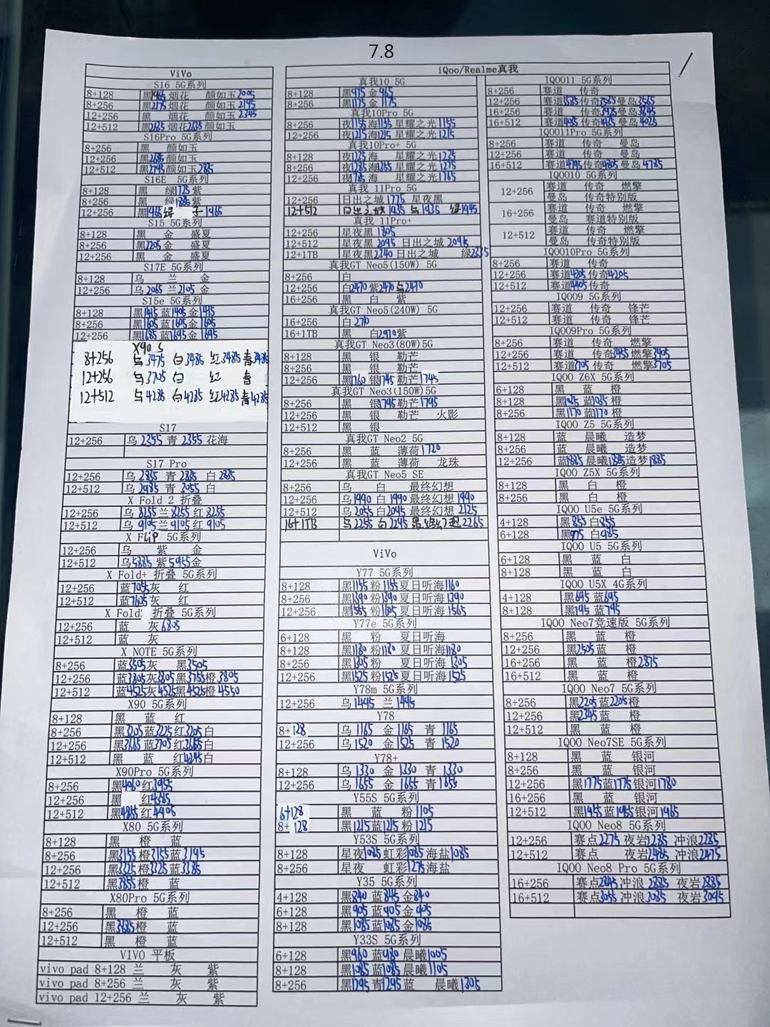 华强北2021年3月手机批发价,华强北2021年8月18日手机批发报价