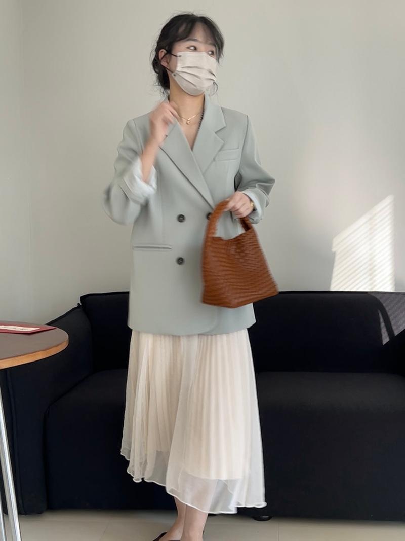 长款西装裙搭配高级感,西装搭配半身裙女款高级感
