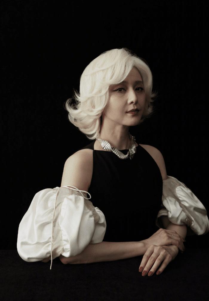 范冰冰戴白色假发玩自拍,范冰冰高清近镜头混剪