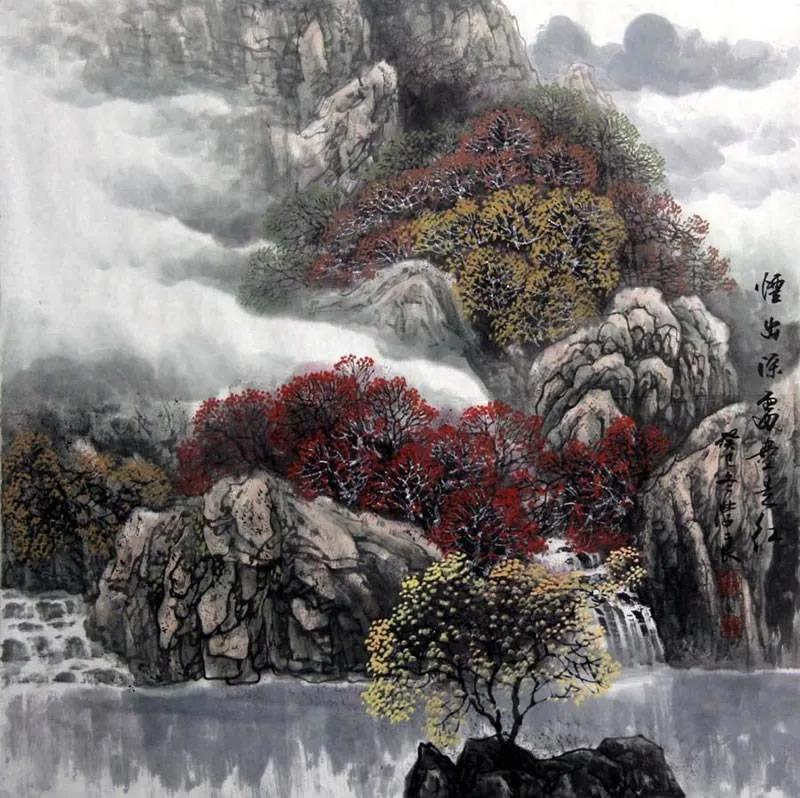 西子畔诗文社0214期，望风扫红妆。亭亭翠影著华章。情入画意舒狂