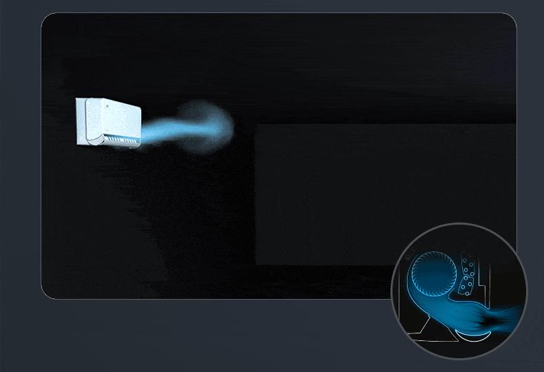 美的3d环游风空调,美的风尊挂机空调科技版外观