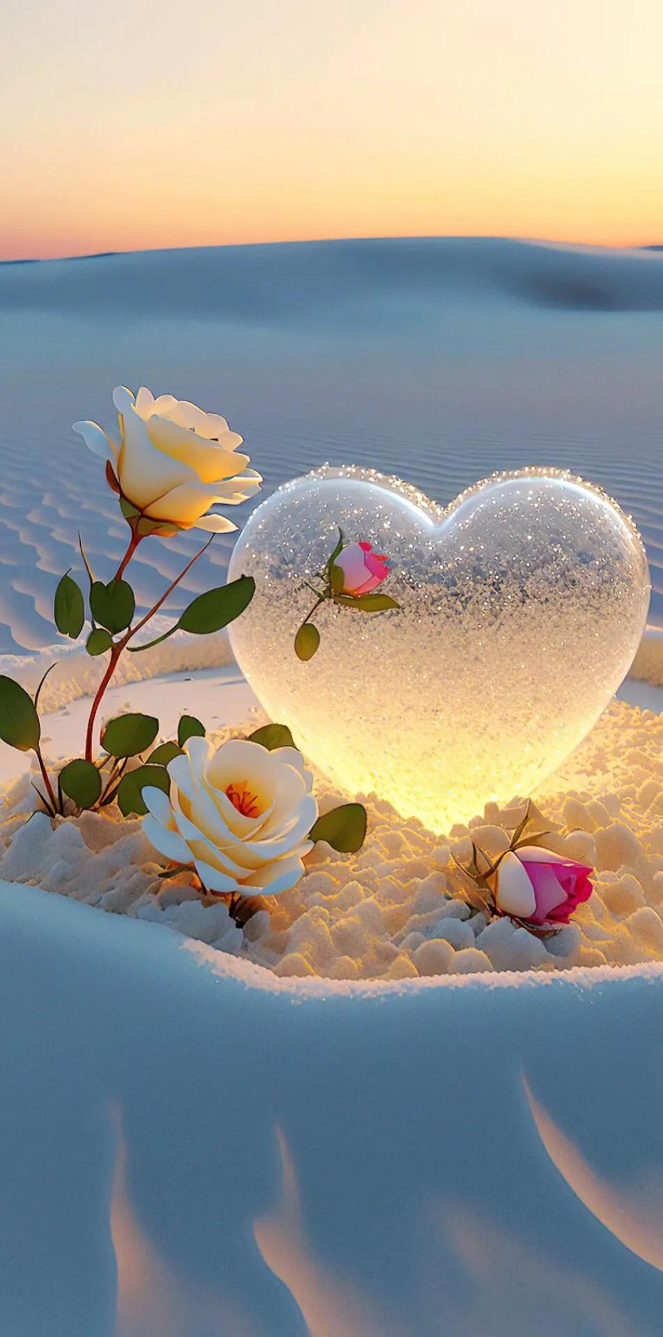 唯美心形壁纸高清图文,唯美爱心壁纸图片大全