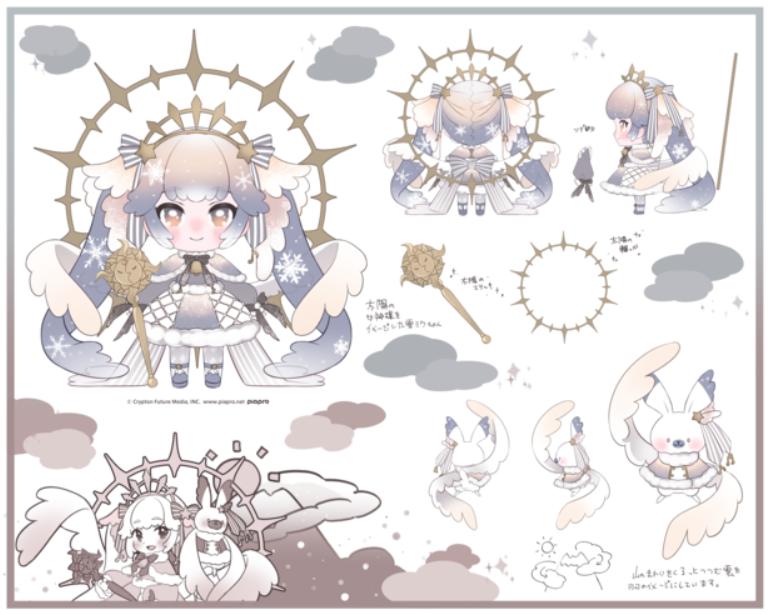 2023雪初音,2022年雪初音设定图