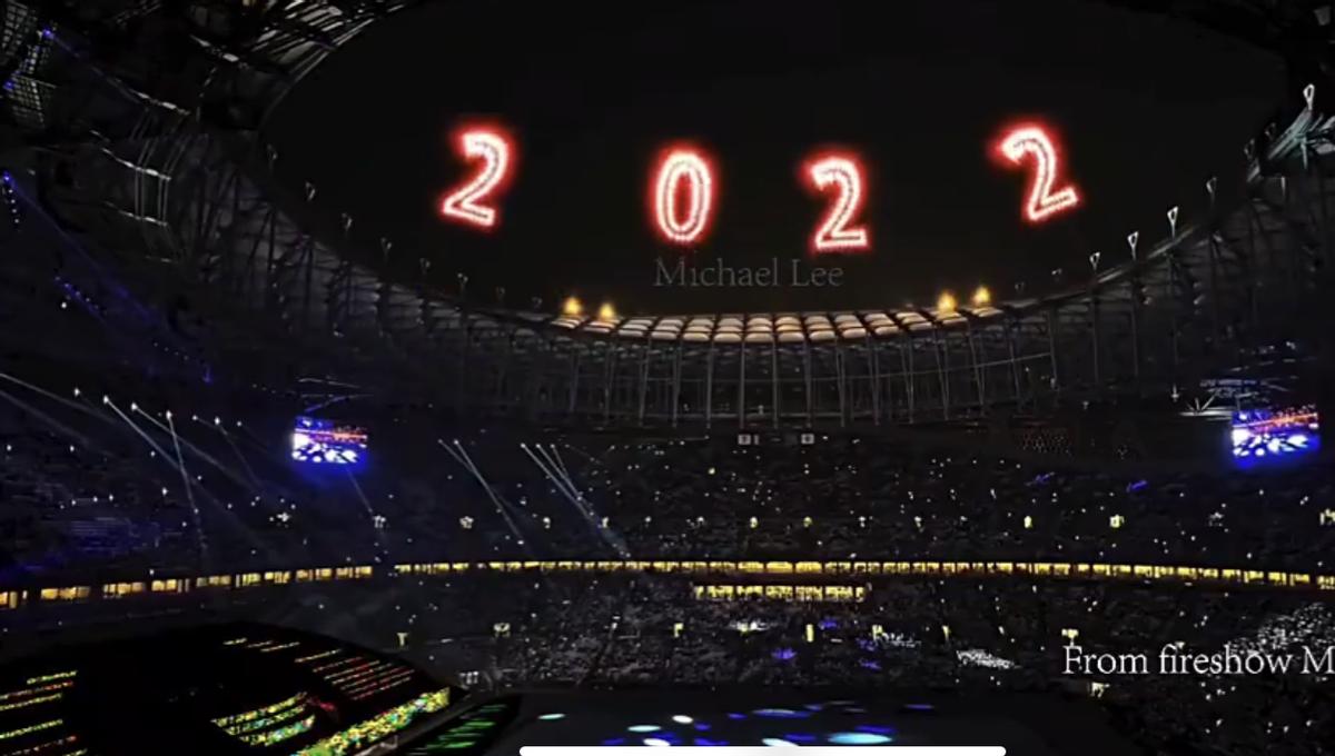 世界杯开幕式烟花秀实景完整版,世界杯烟花震撼视频