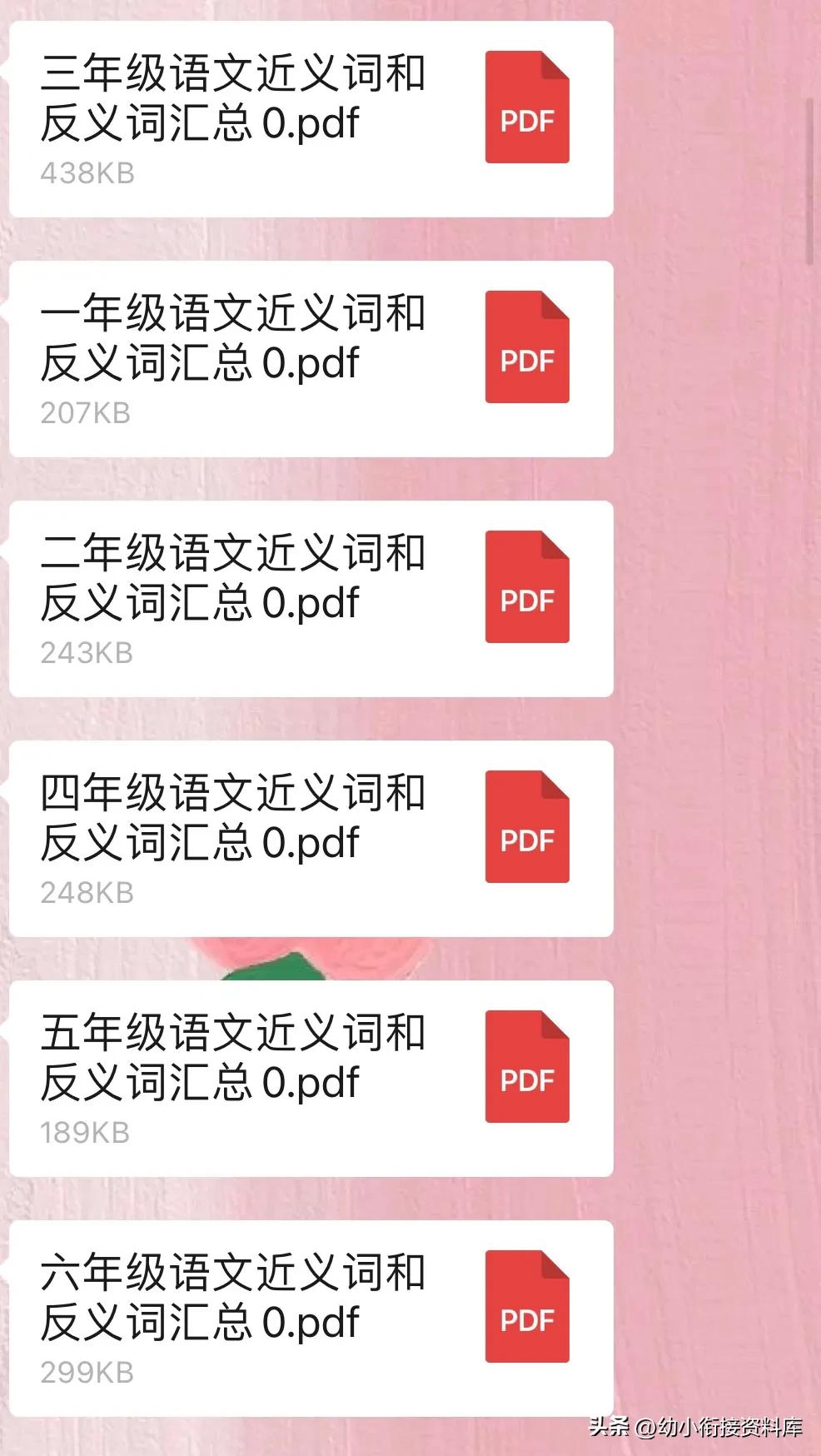 六年级小升初近义词反义词大全,史上最全1000个近义词