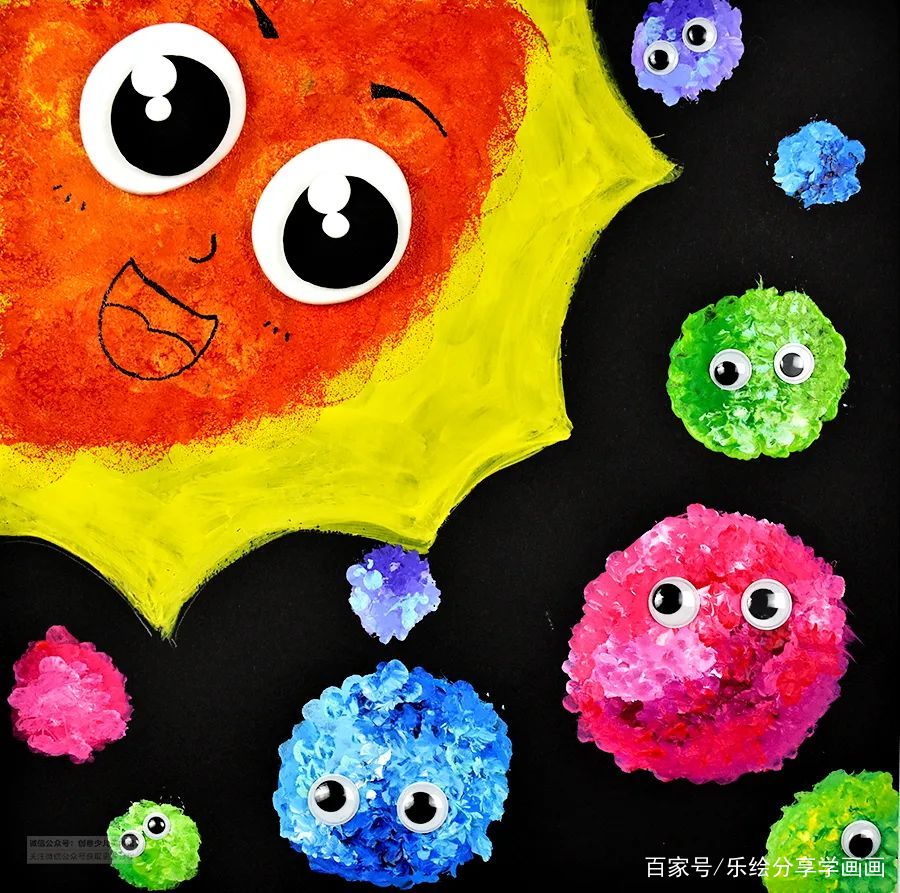 幼儿水粉画太阳的步骤视频,儿童画绘画地球6-9岁