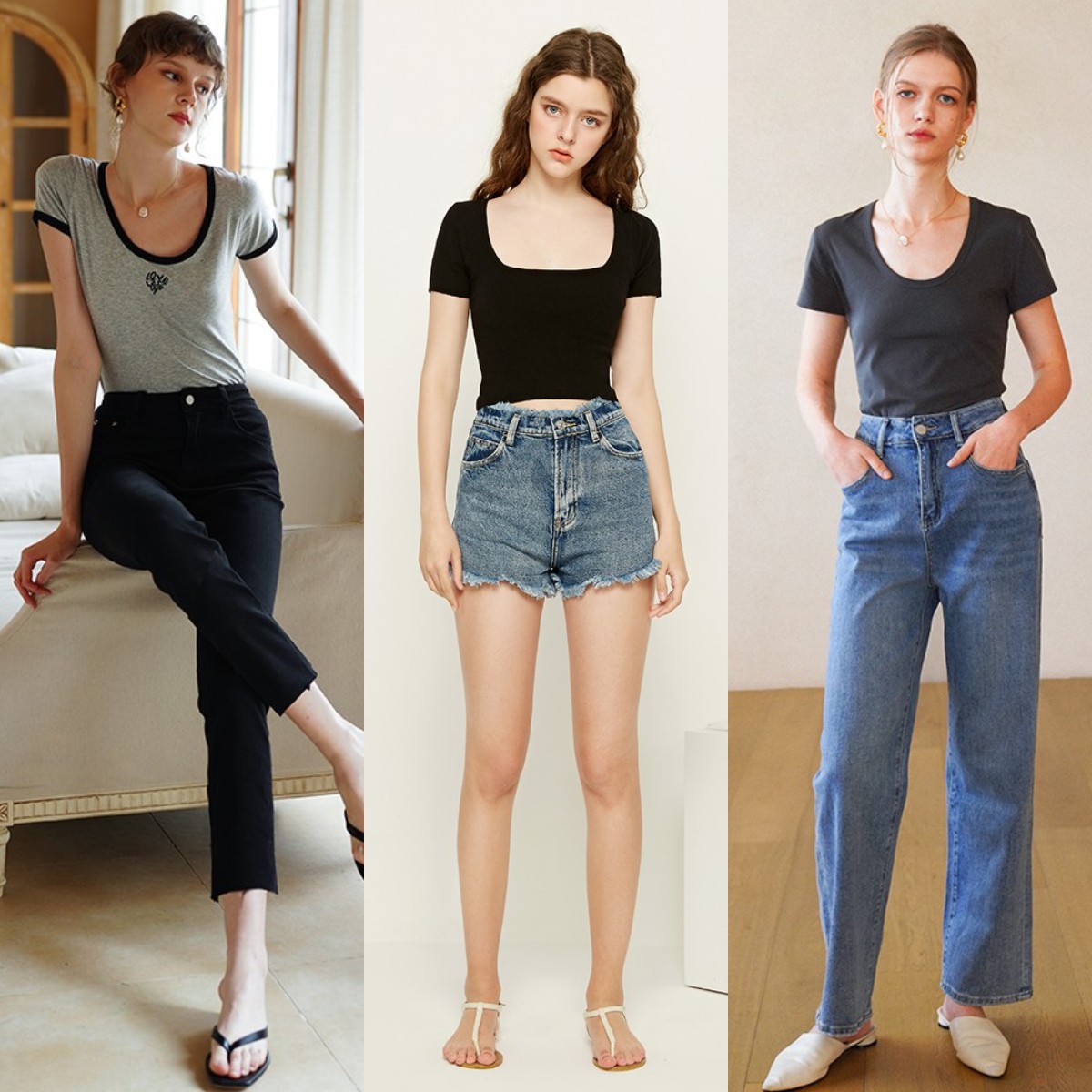 宽松大t恤怎么搭配裤子显瘦,中长款t恤搭配什么裤子穿好看